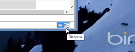 Diagram View button in Power Pivot