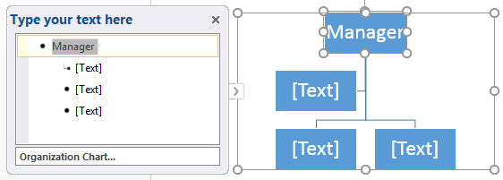 Typing in the Text pane
