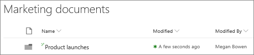 New Document Library Folder