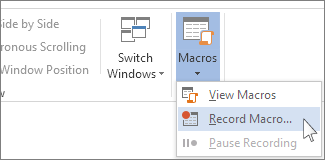 Record Macro command