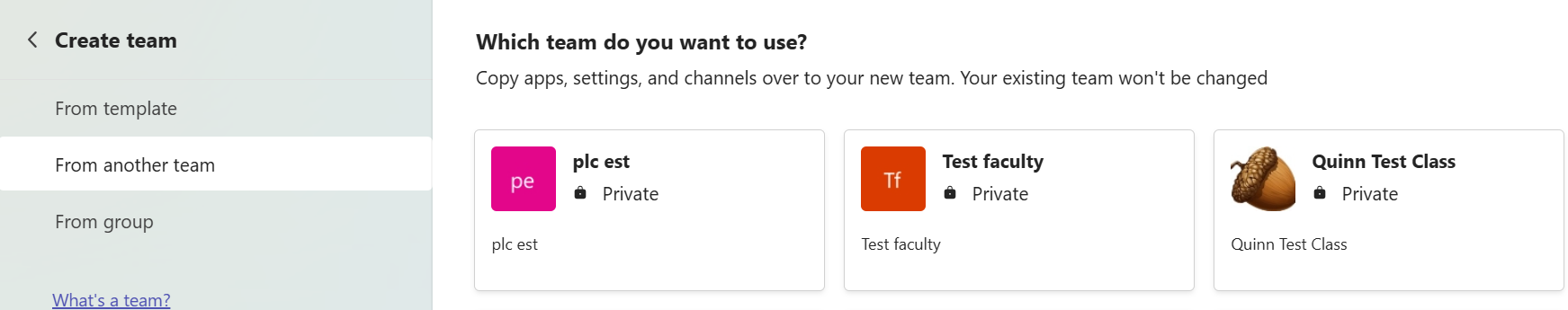 Team selecttion