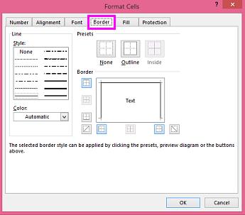Format cell style