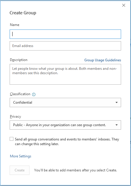 Create a group