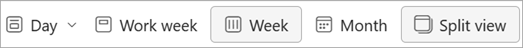 Select the Split view toggle button to turn on split view or return to merged view.