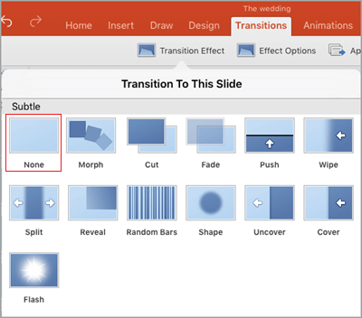 Remove transitions