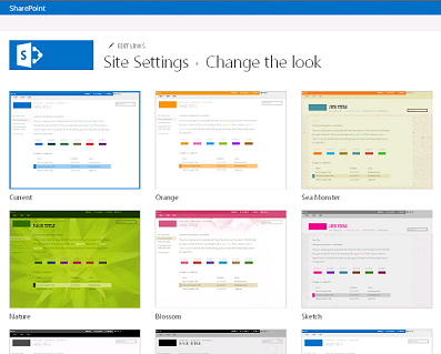 Example of the designs available for customizing your community site